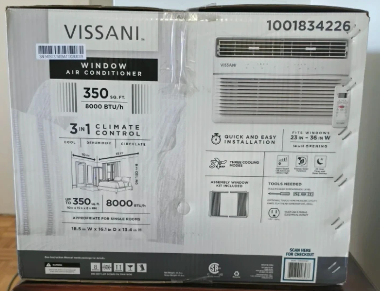 Vissani 8000 BTU Window Air Conditioner