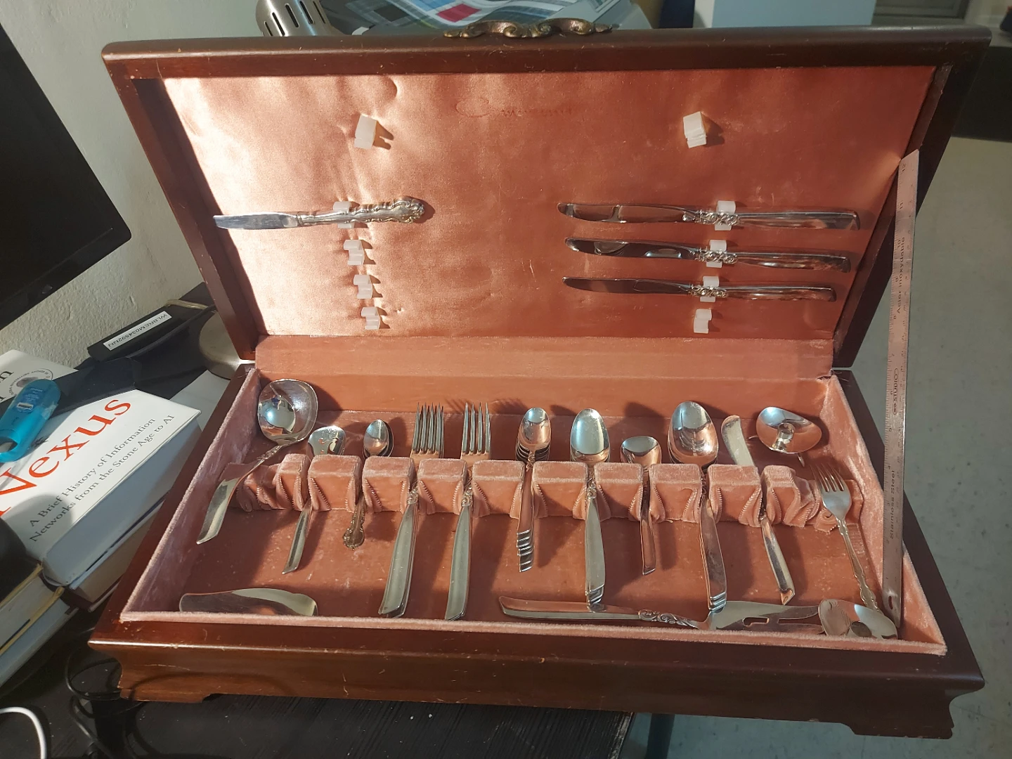 Community Silverware Set with Wooden Case - photo 2