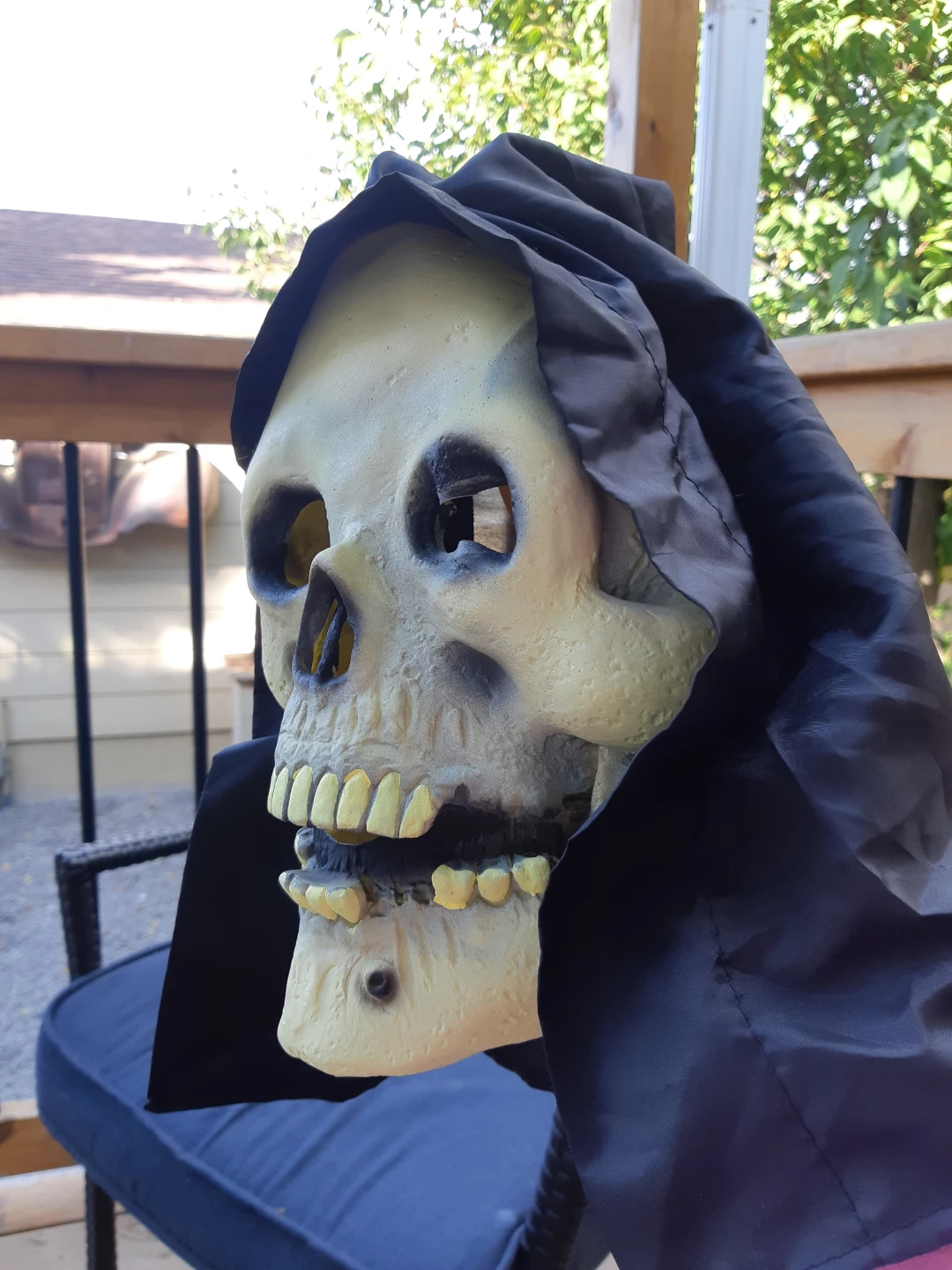 Grim Reaper skull mask / hood Halloween costume