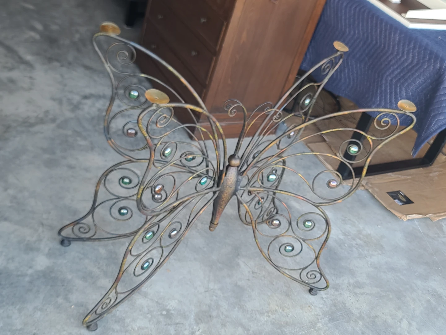 Metal Butterfly Accent Table - photo 5