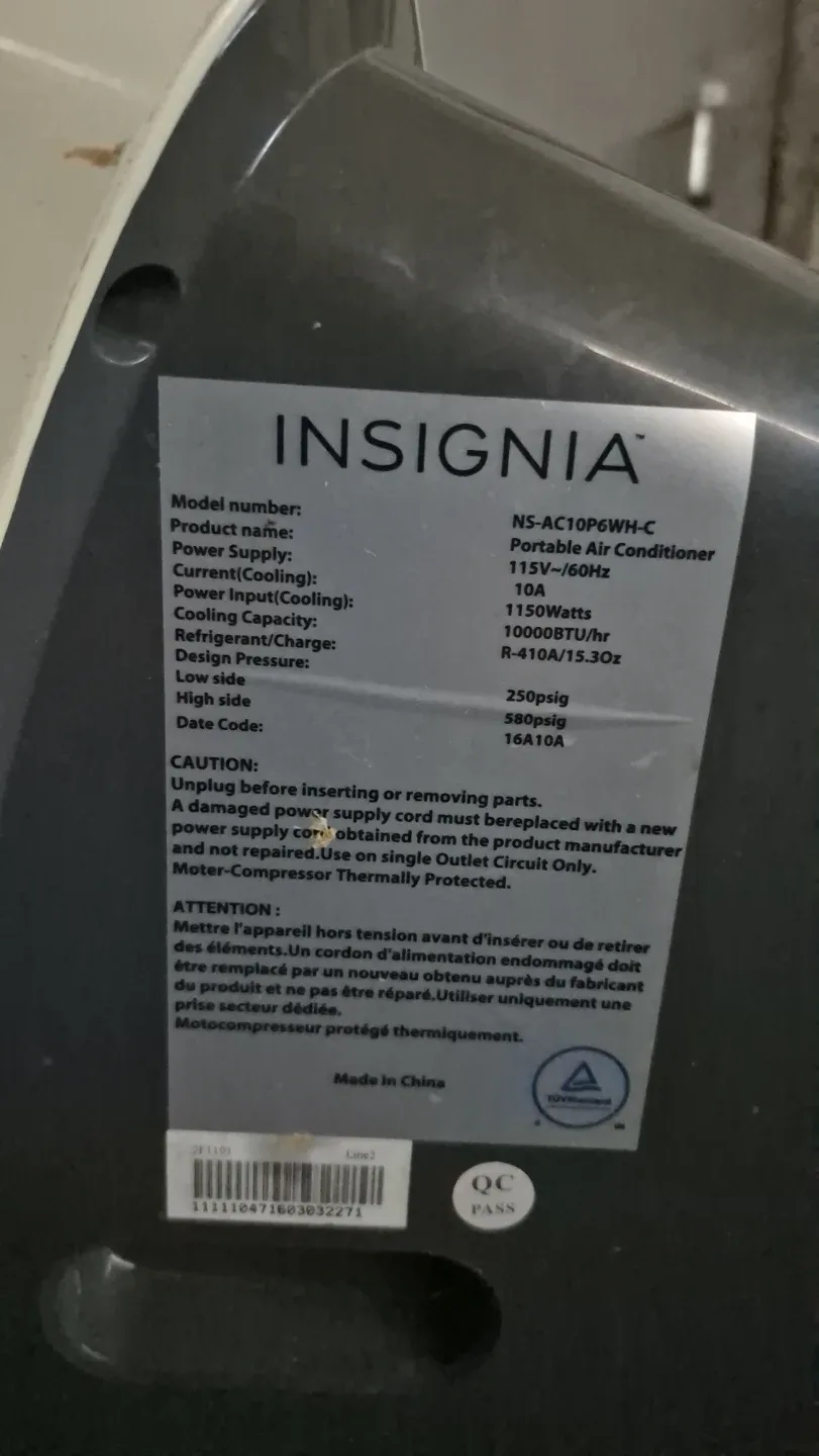 Insignia Portable Air Conditioner 10000BTU - photo 2