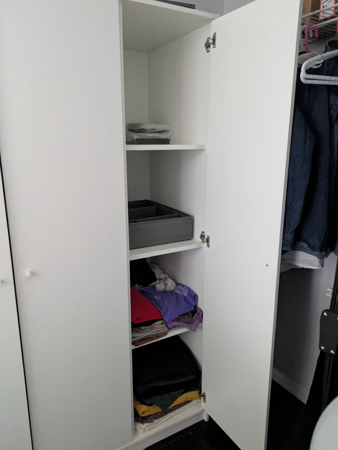 White Three-Door IKEA KLEPPSTAD Closet, white - photo 4