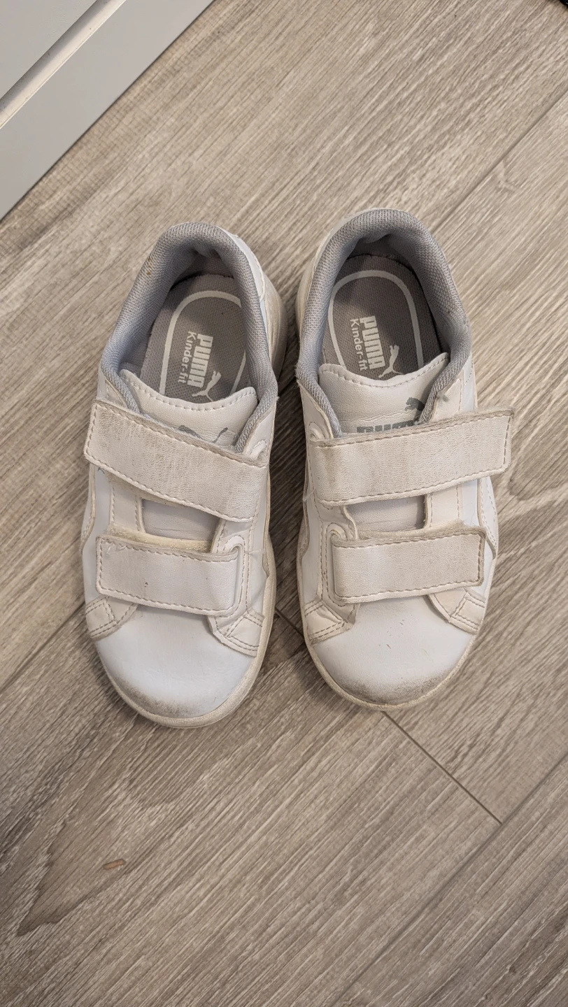 Puma Kids Shoes White Velcro US Size 11