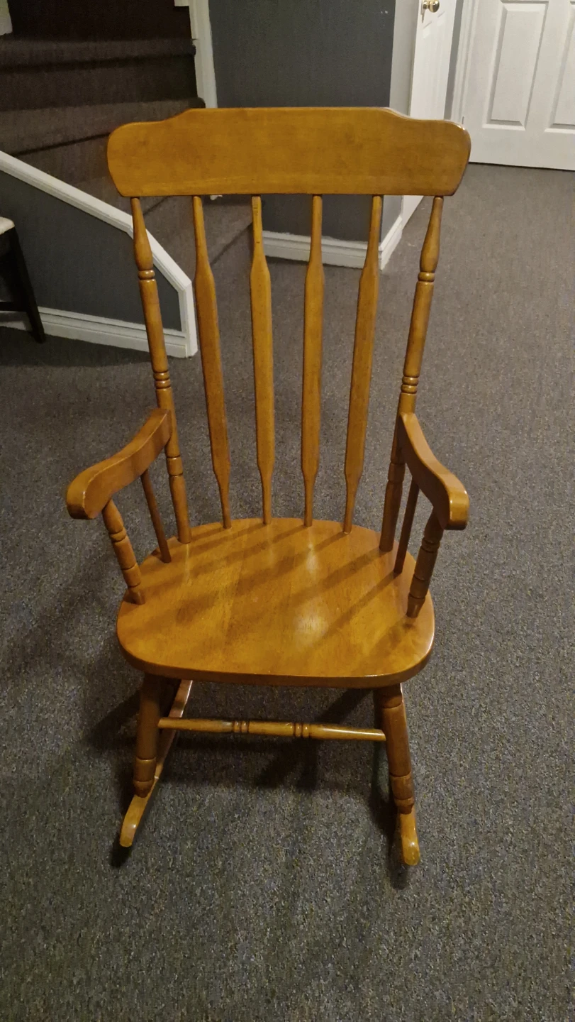 Wooden Windsor-Style Rocking Chair