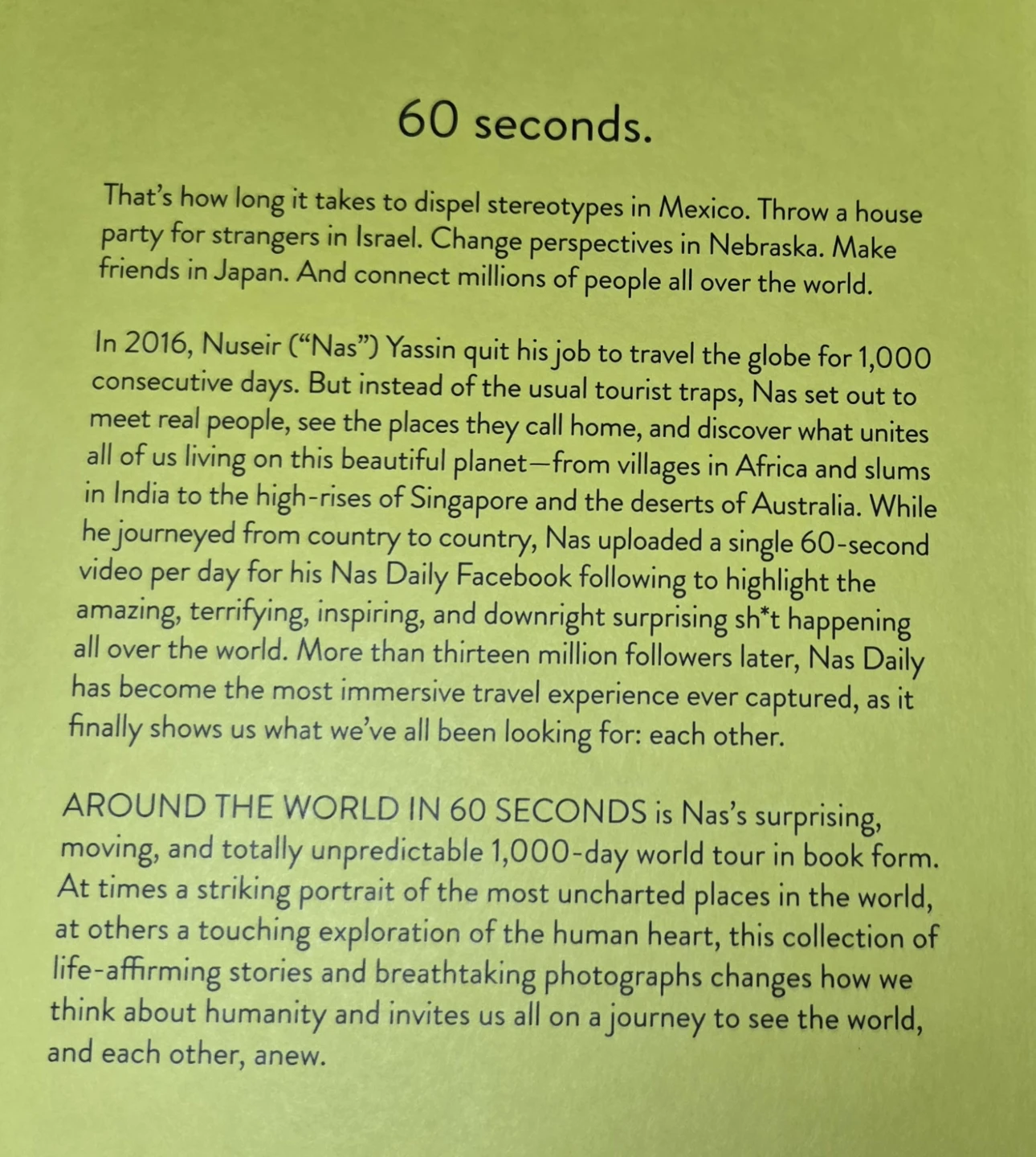 NAS DAILY Hardcover Book (Around The World in 60 Seconds) - photo 3
