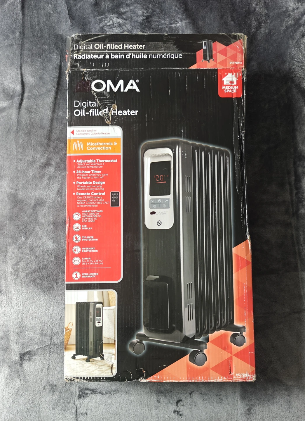 OMA Digital Oil-Filled Heater