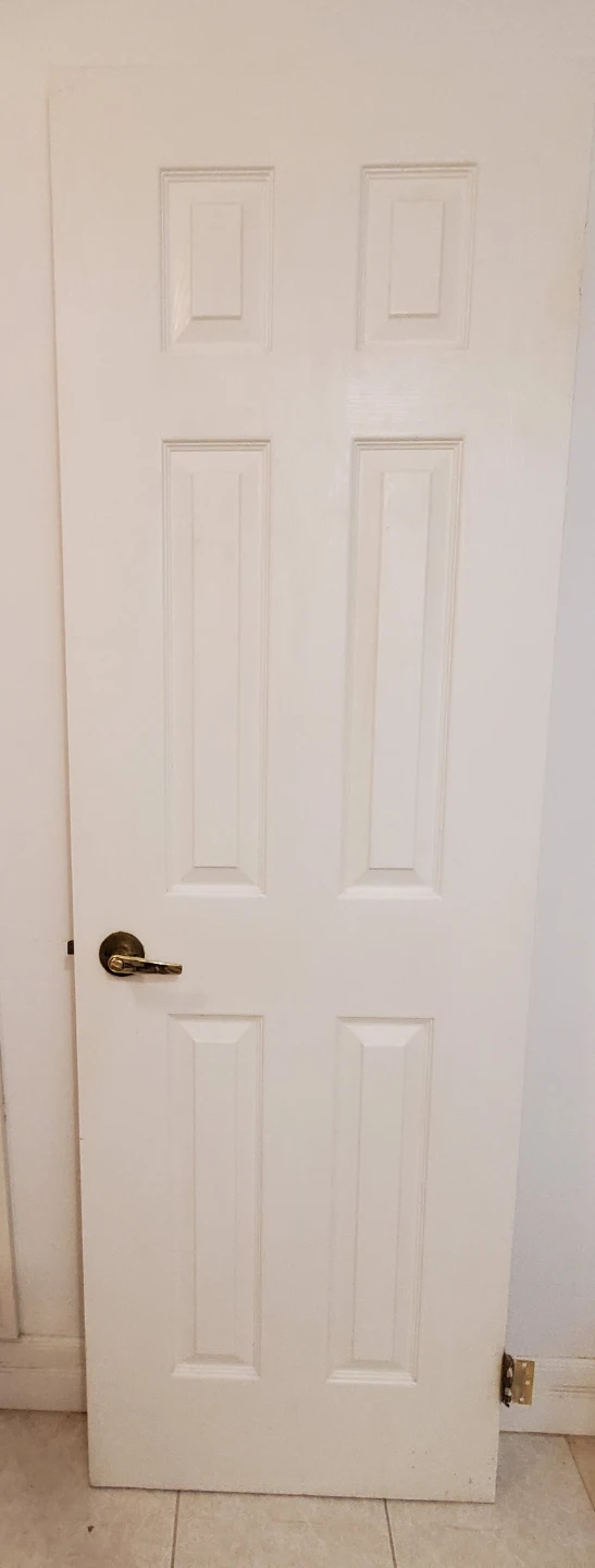 White 6-Panel Interior Door with Handle - photo 4
