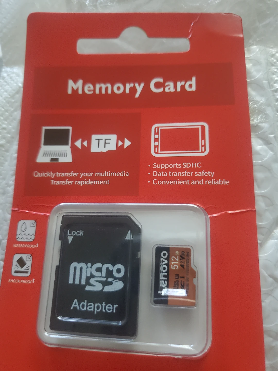 Lenovo 512GB MicroSD Card with Adapter