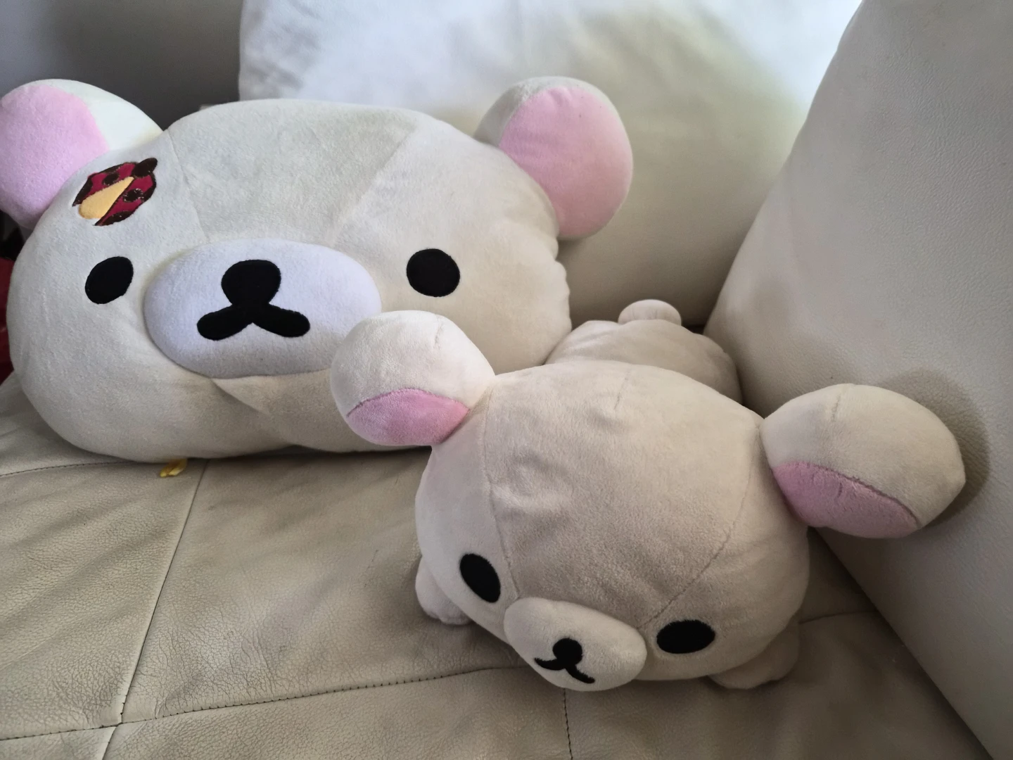 Two Rilakkuma plushies
