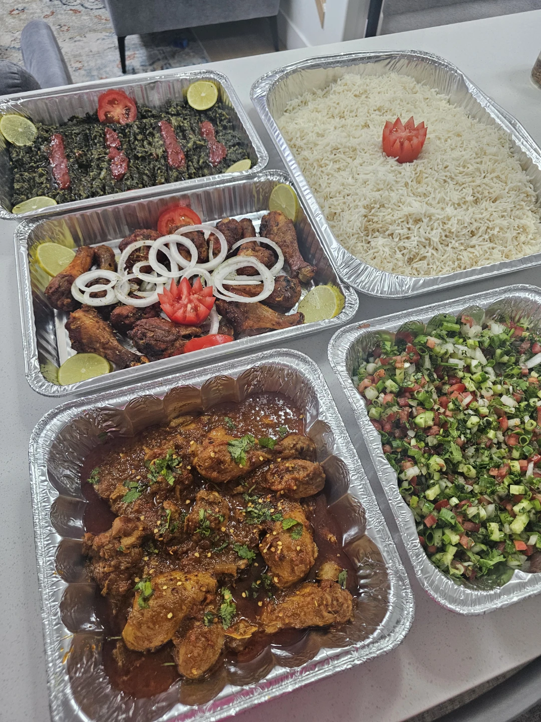 Afghani Catering Food Trays