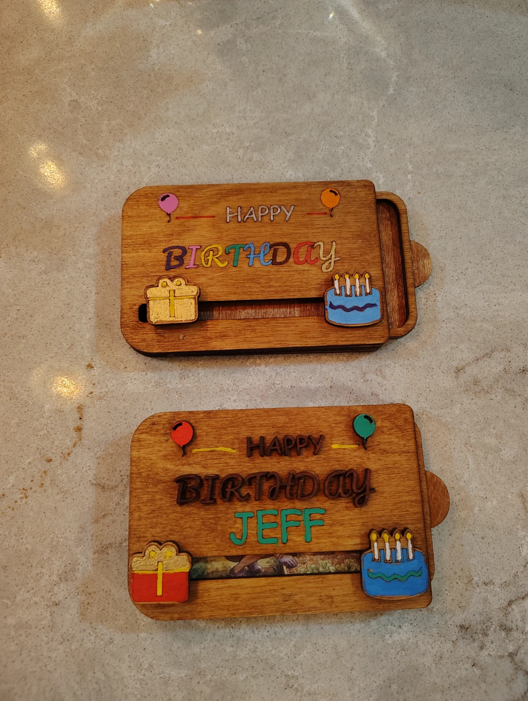 Custom Wooden Happy Gift Card Holders - photo 2