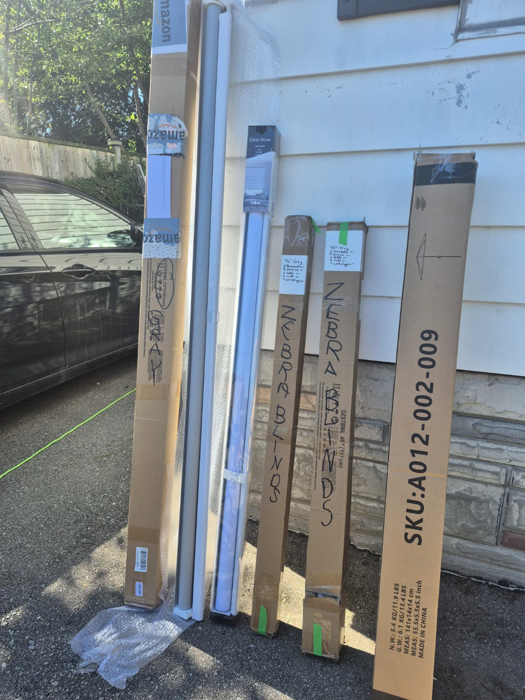 New, Cordless Zebra Roller Blinds (light in or blocked)