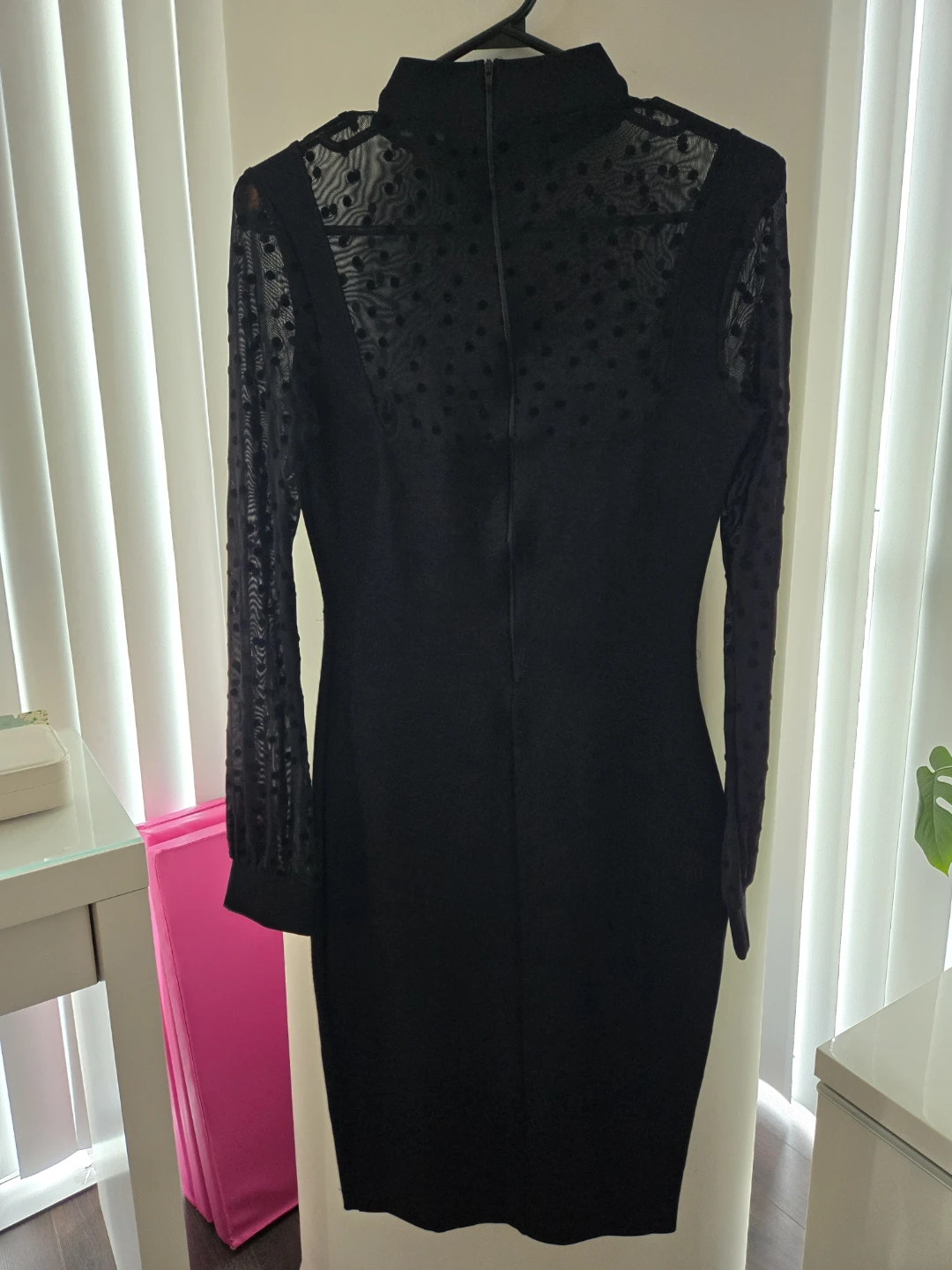 Fashion Nova Black Polka Dot Mesh Dress - photo 3