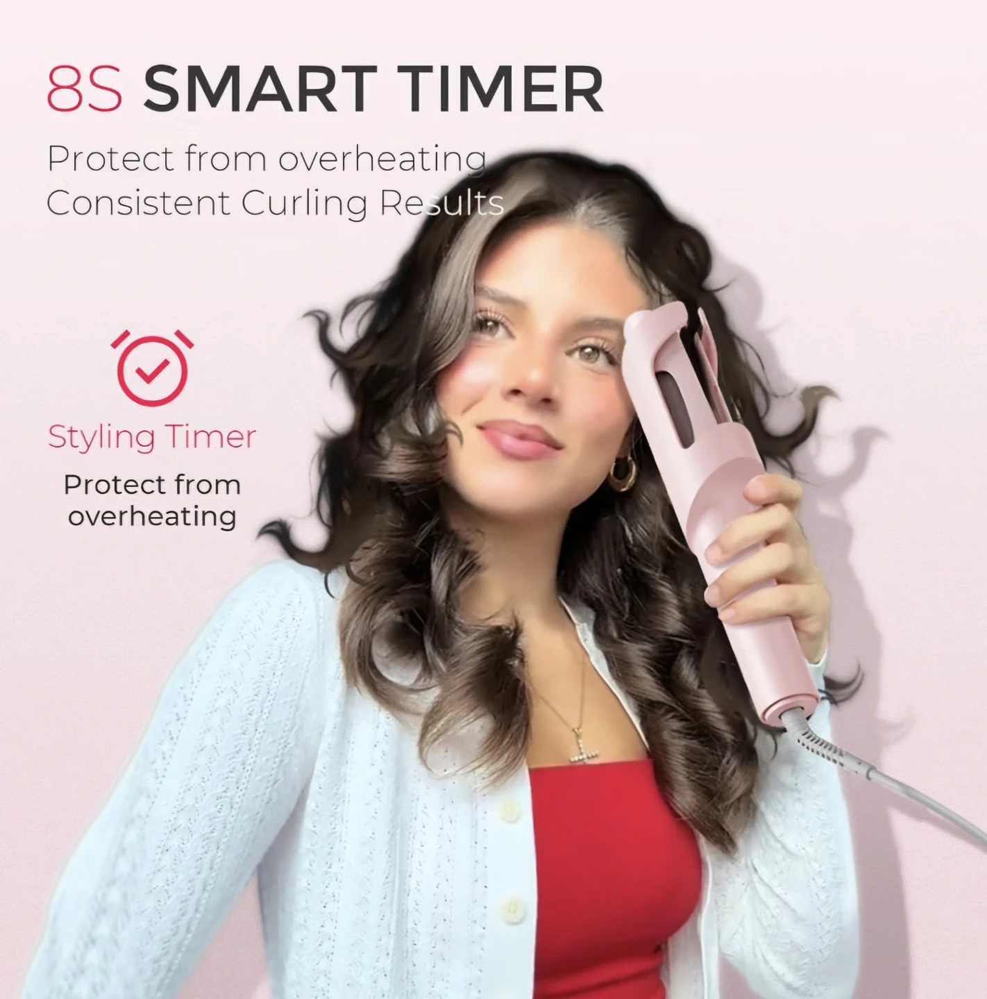 Tymo Auto Curling Iron Pink 1 inch - photo 5