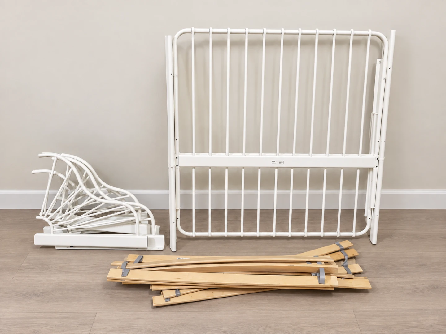 IKEA Minnen Extendable Bed Frame, White - photo 2