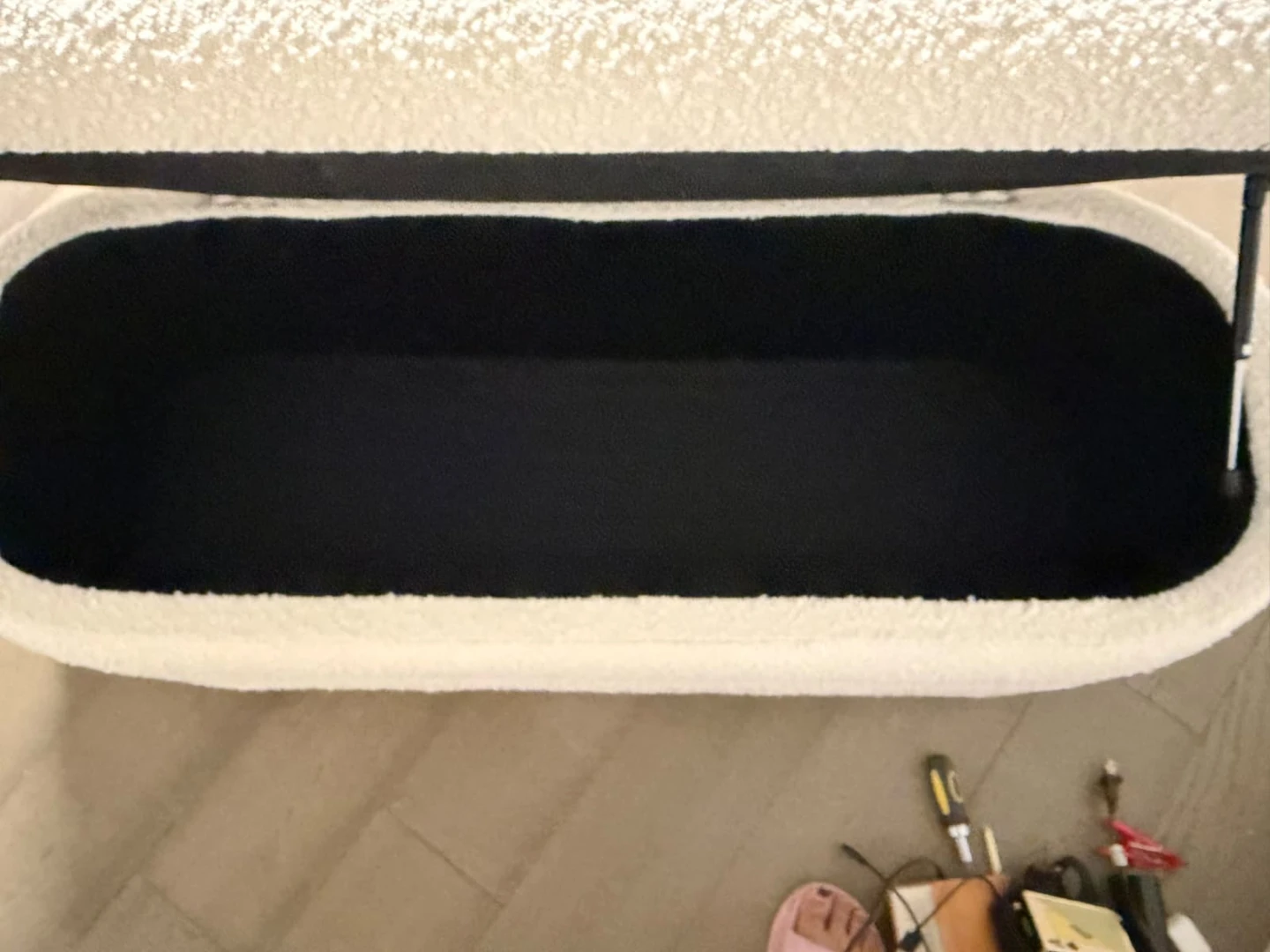Cream Storage Bed Bench/Ottoman - photo 3