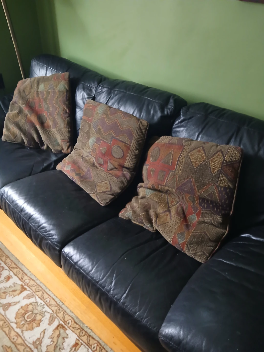 Black Leather Sofa and Love Seat - photo 2