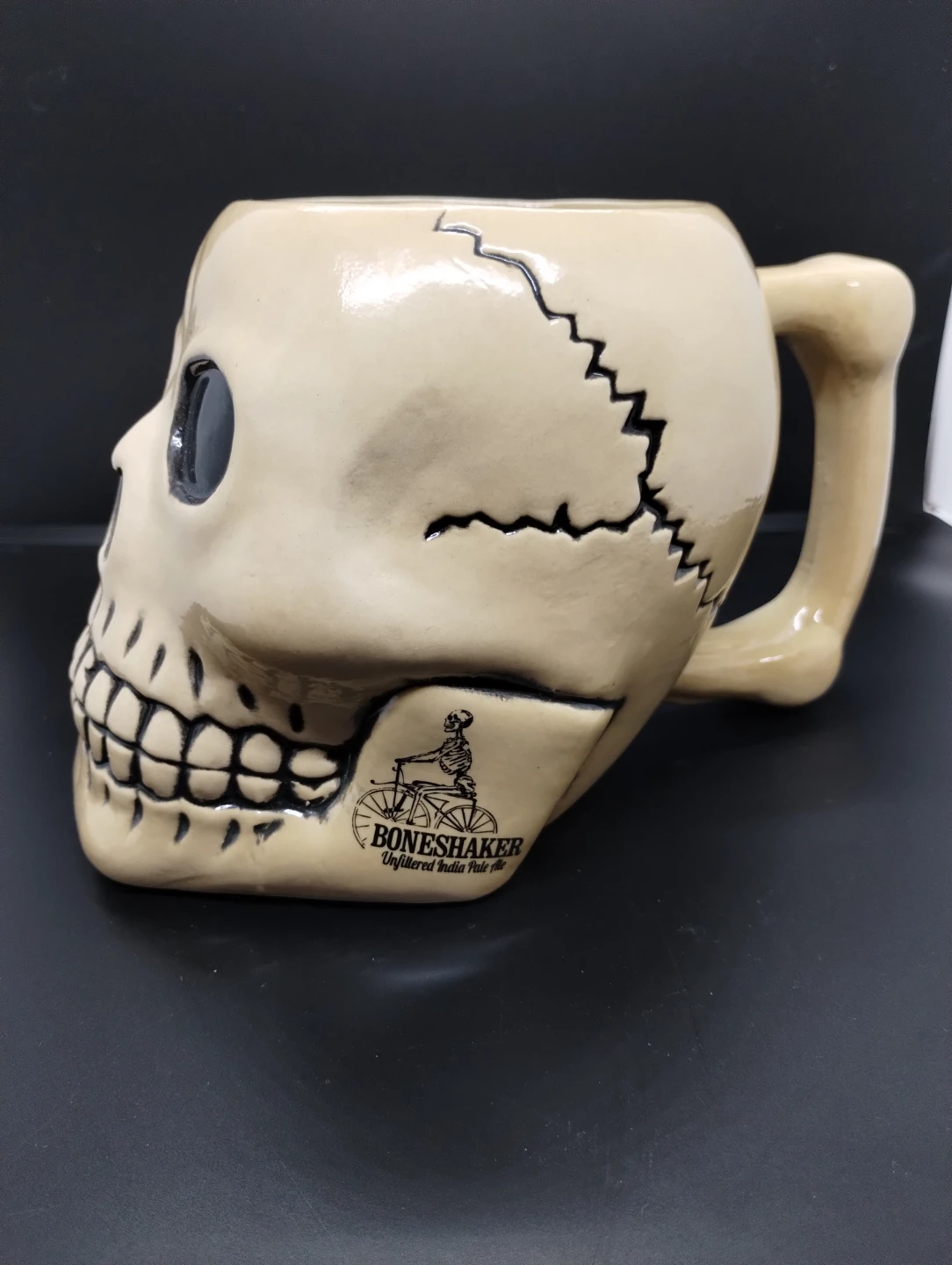 Boneshaker Unfiltered India Pale Ale Ceramic Skull Mug - photo 2