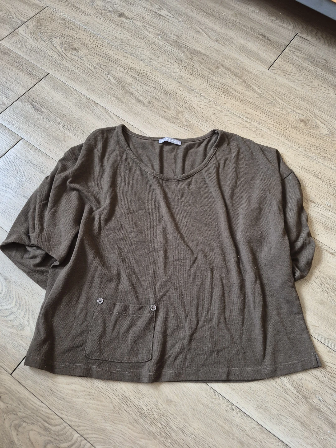 Agnona Brown Cropped Top size L