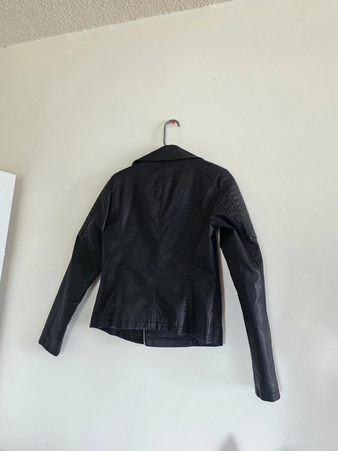 Noisy May Black Faux Leather Biker Jacket - photo 5