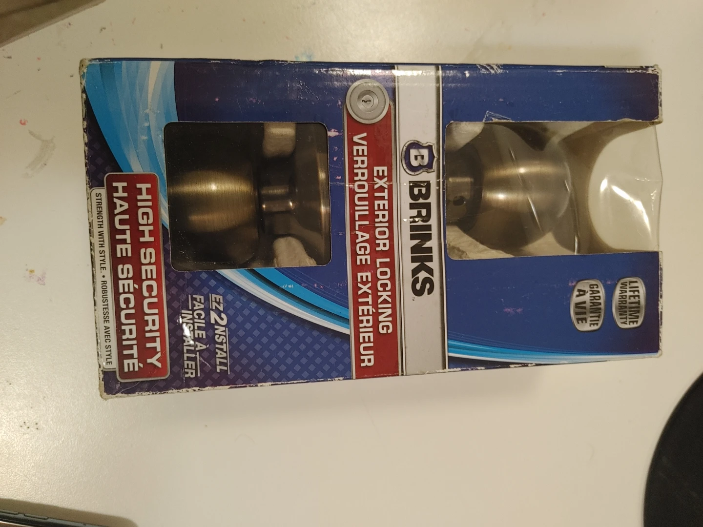 Brinks Exterior Locking Door Knob