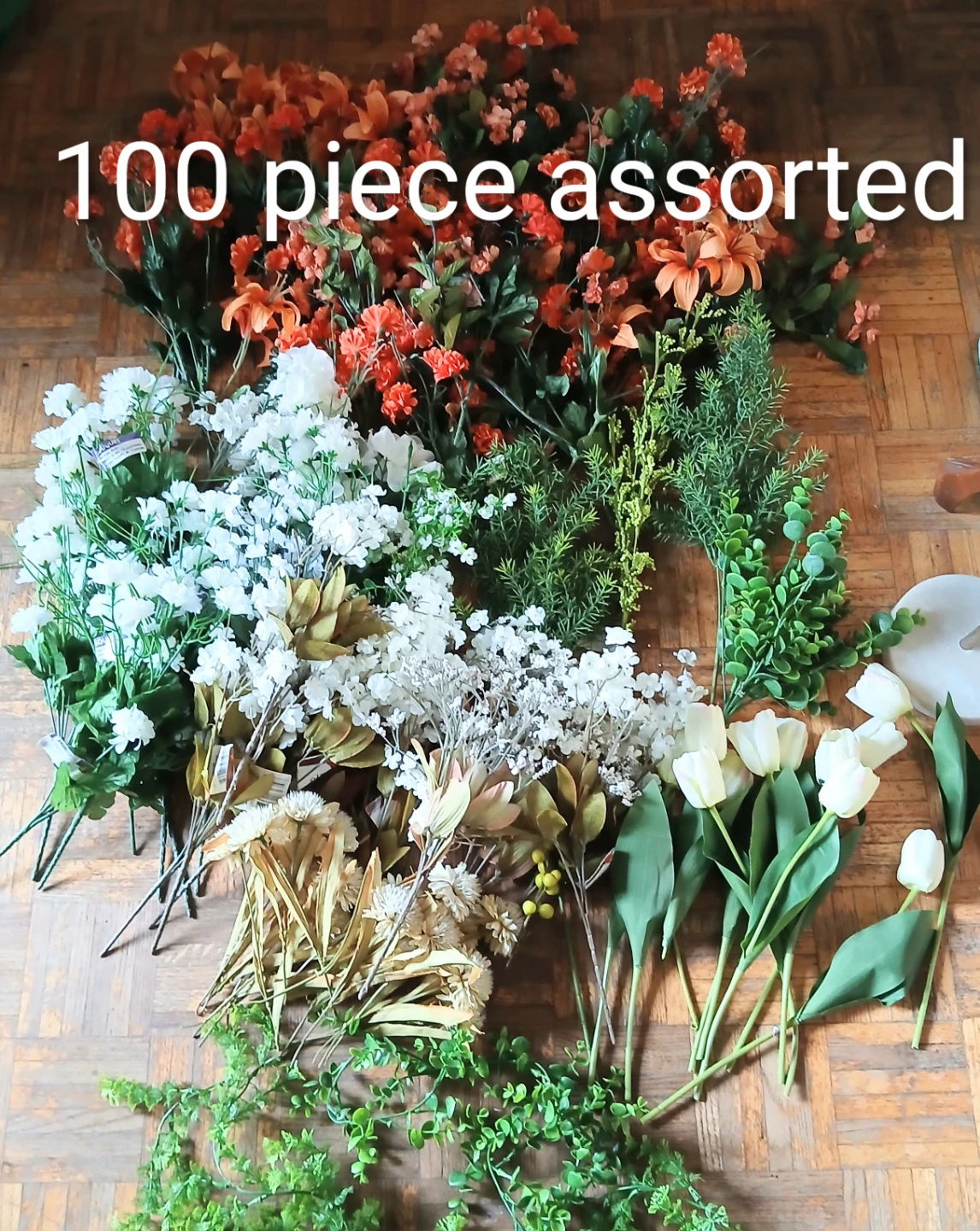 100 Piece Assorted Artificial Flowers