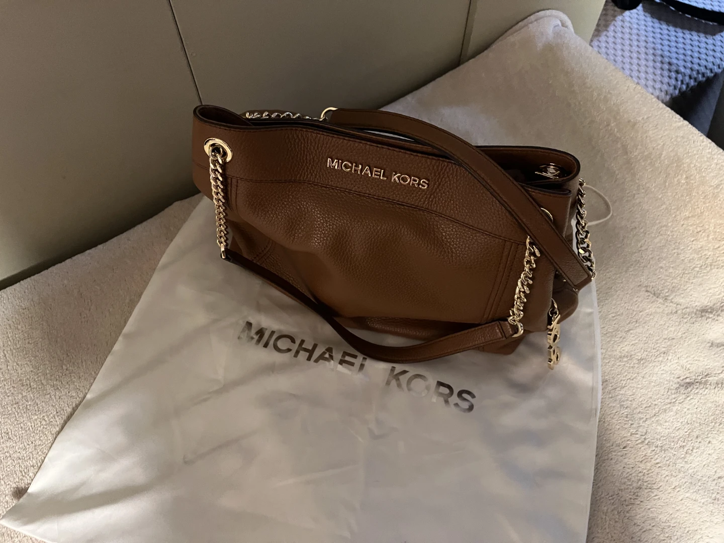 Michael Kors Brown Leather Shoulder Bag