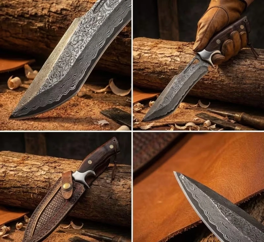 HAND FORGED DAMASCUS HUNTING KNIFE - photo 3