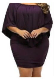 Purple Off-Shoulder Mini Dress