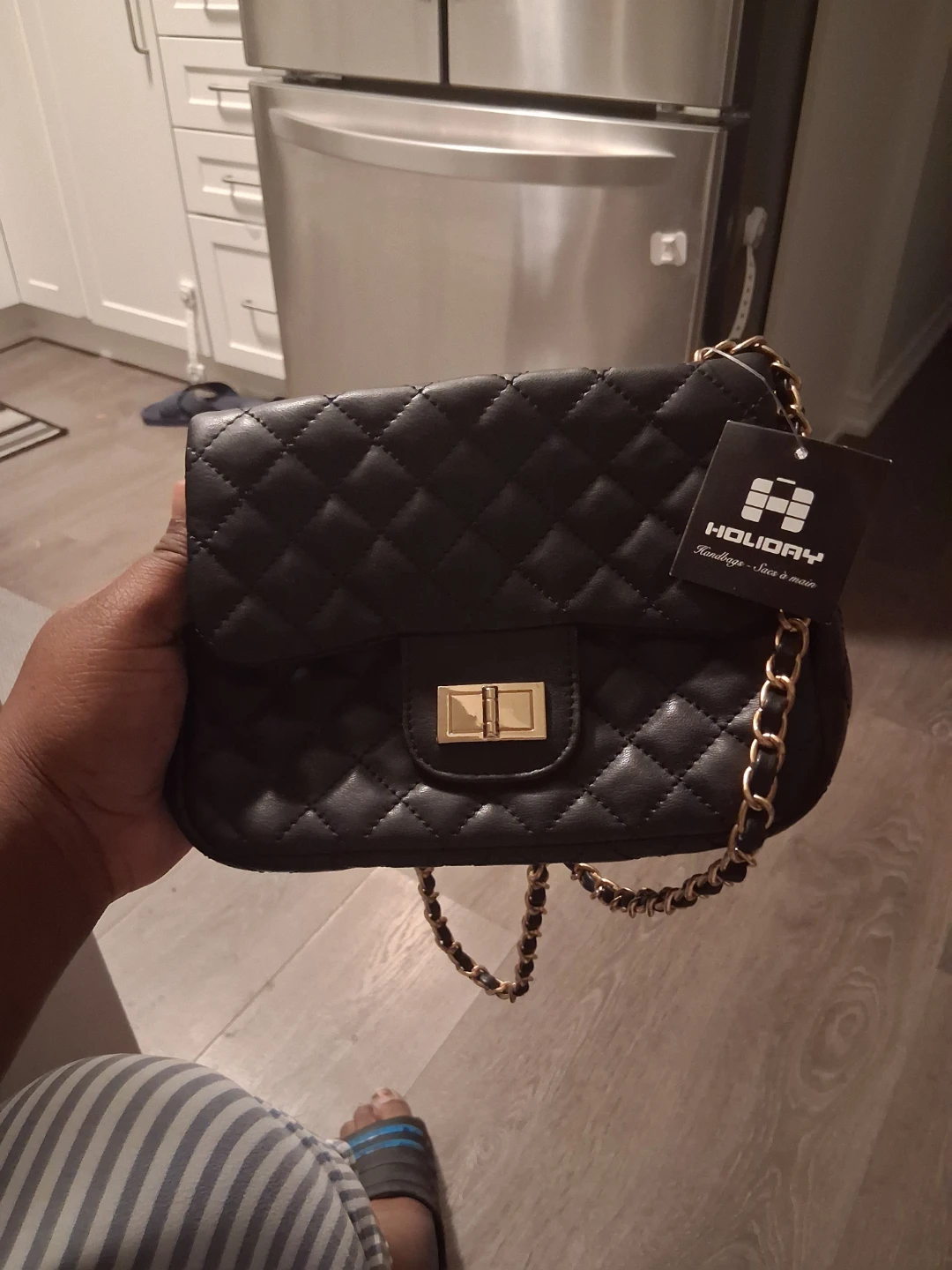 Holiday Handbag - Black Quilted - photo 2
