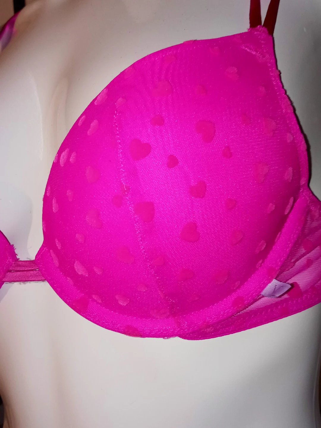 Victoria's Secret Sexy Tee I Heart You Push-Up Bra Hot Pink 34B - photo 3