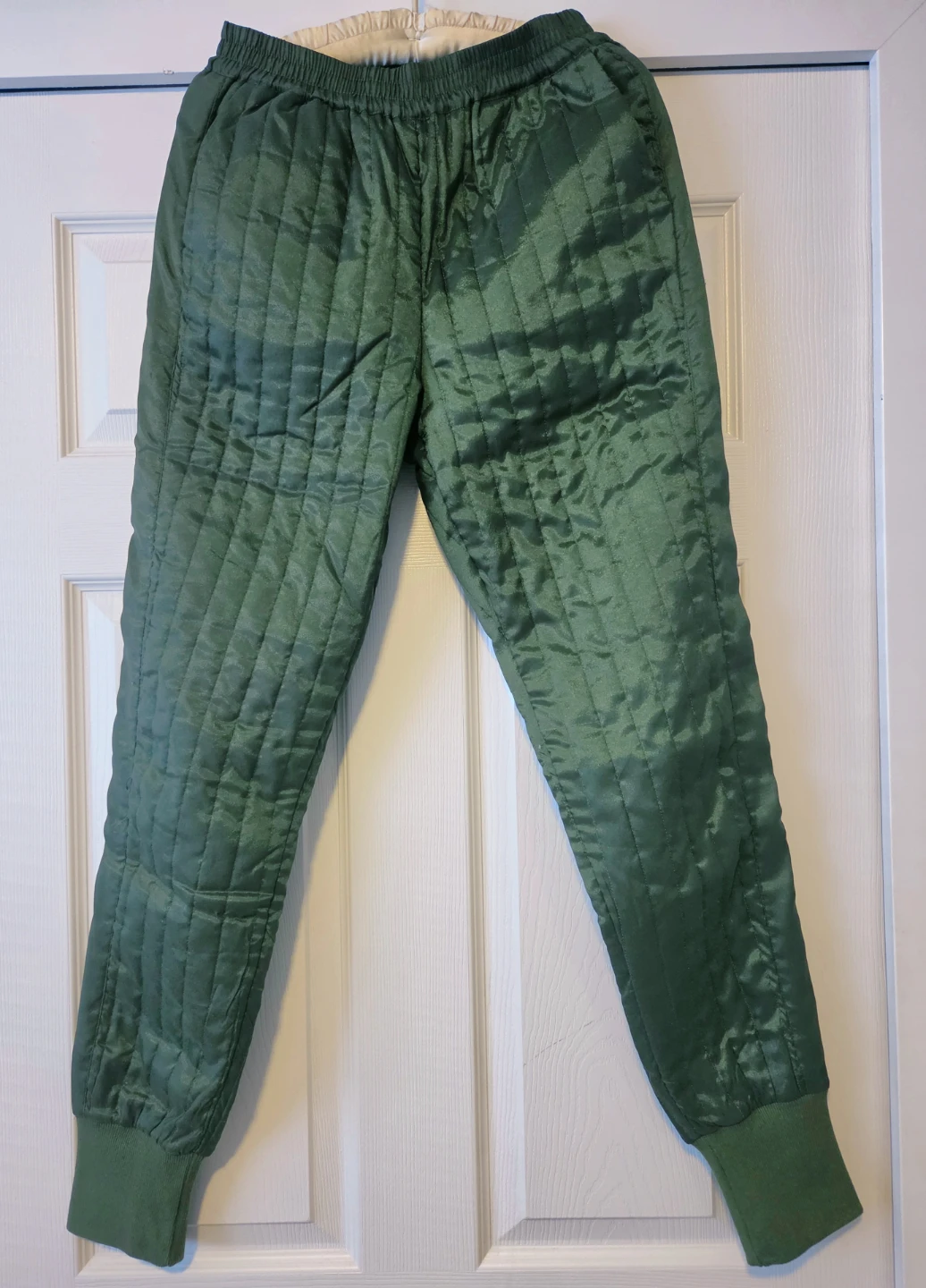 By Zendaya Quilted Joggers Olive Green