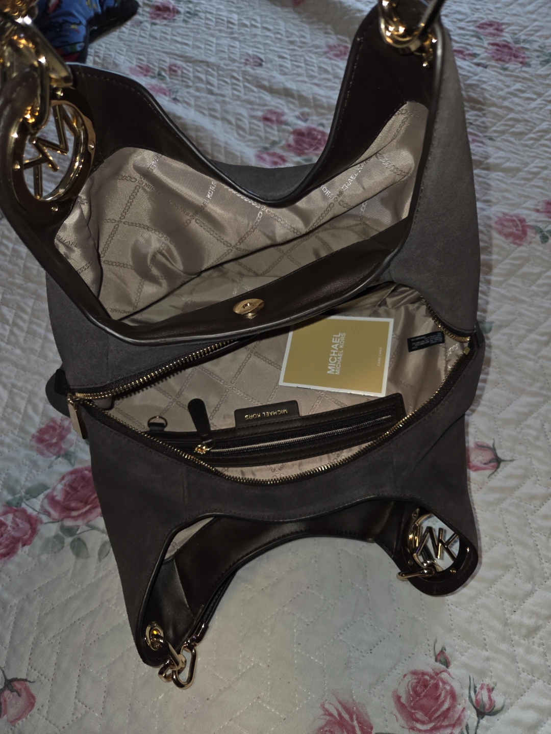 Michael Kors Lillie Brown Suede Shoulder Bag - photo 3