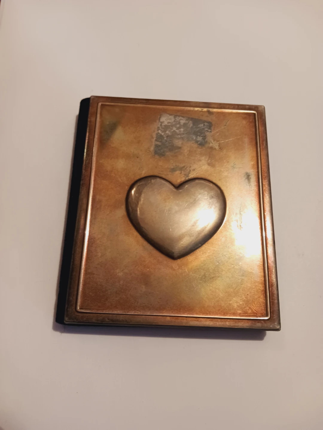 Vintage Silver Plated Heart Address Book