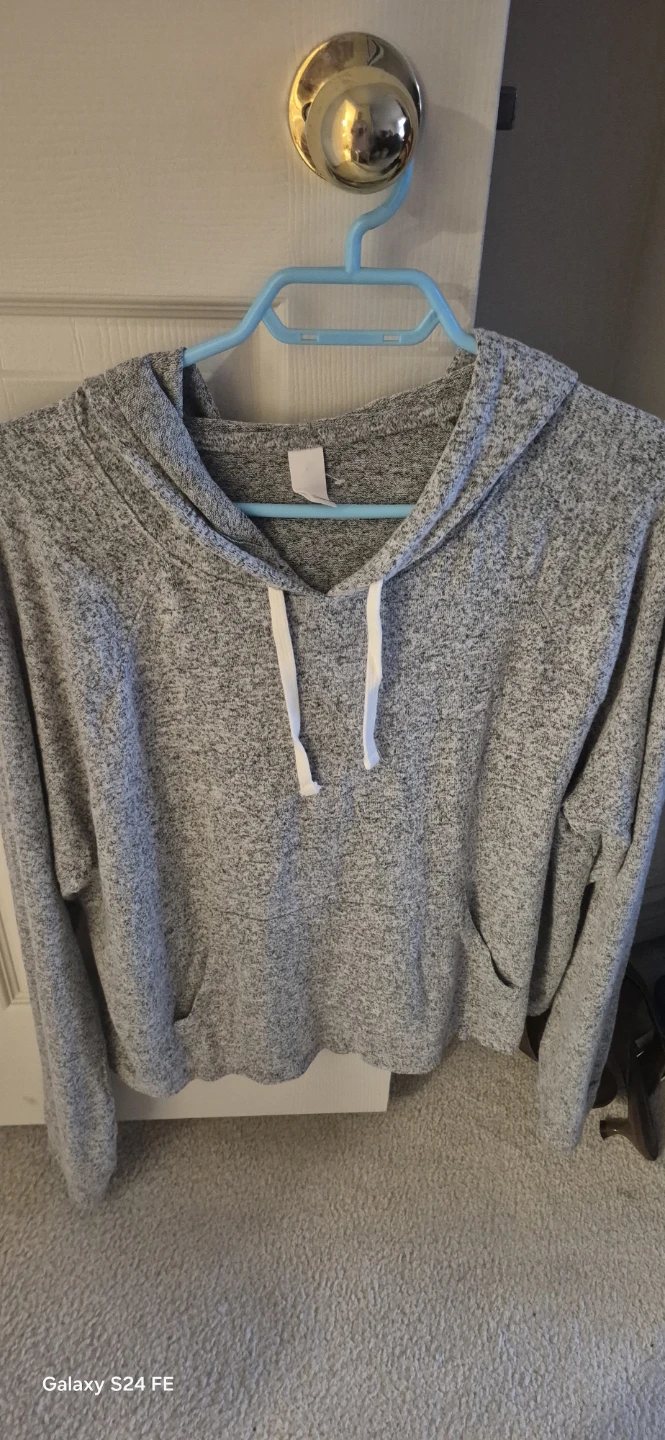 Grey Heather Hooded Sweatshirt Size XL