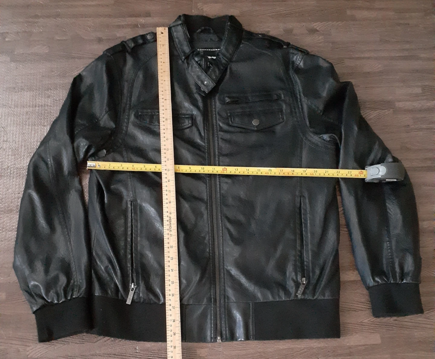 Moto Gear Black Leather-Style Jacket
