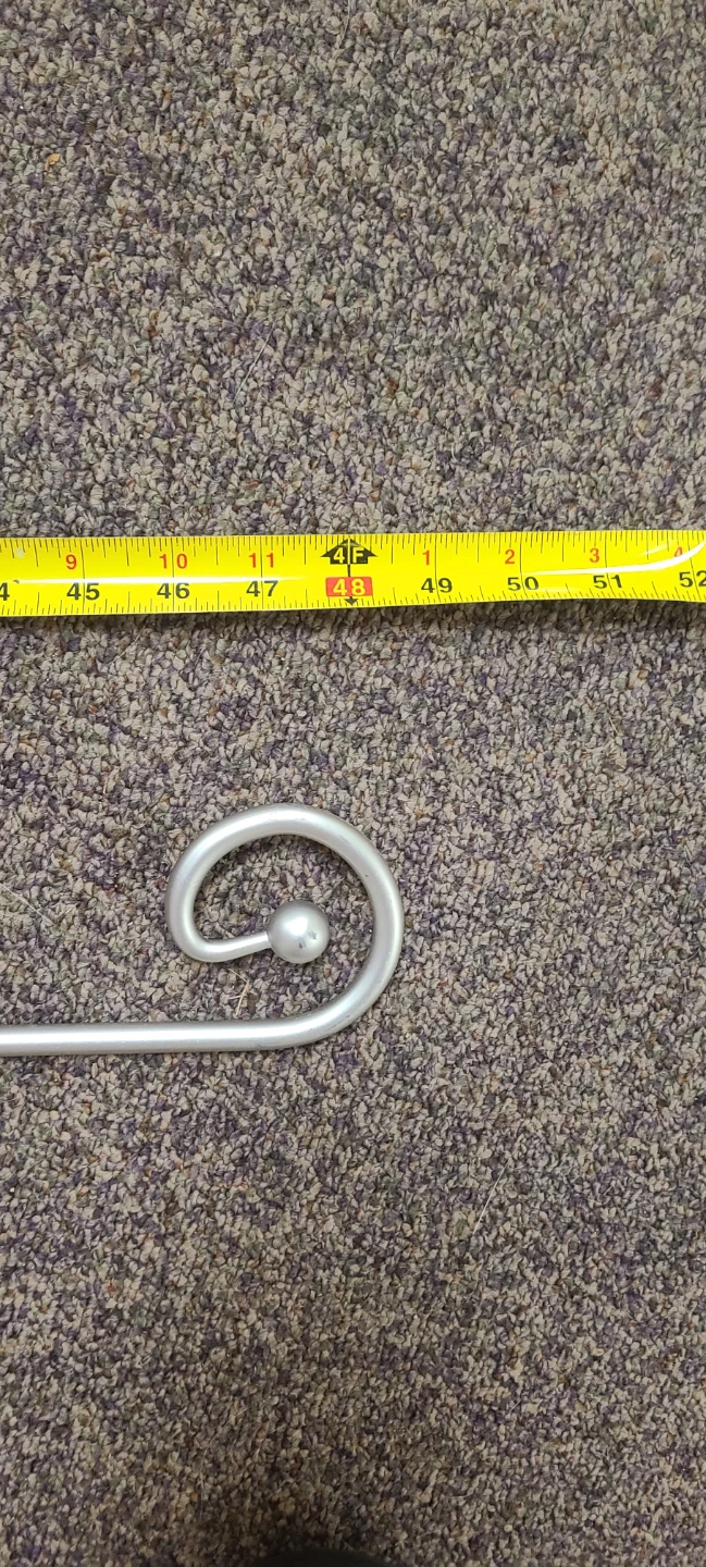 Silver metal curtain rod - photo 2