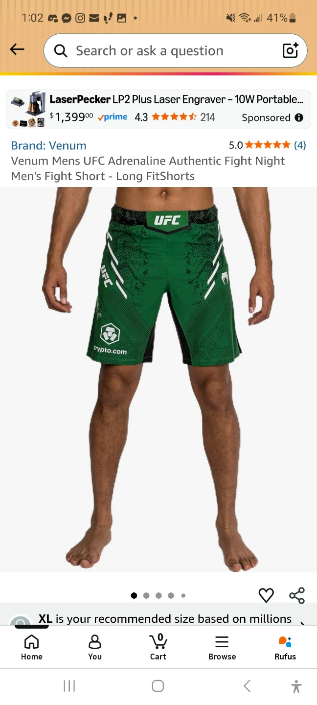 Venum UFC Men's Fight Shorts medium