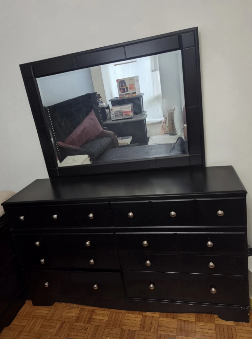 Black Tufted Bedroom Set