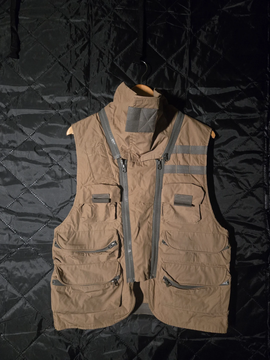 G Star Brown utility vest with multiple pockets