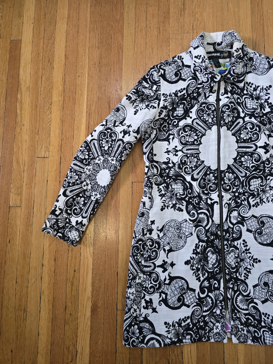 Desigual Black and White Zip-Up Jacket - photo 2