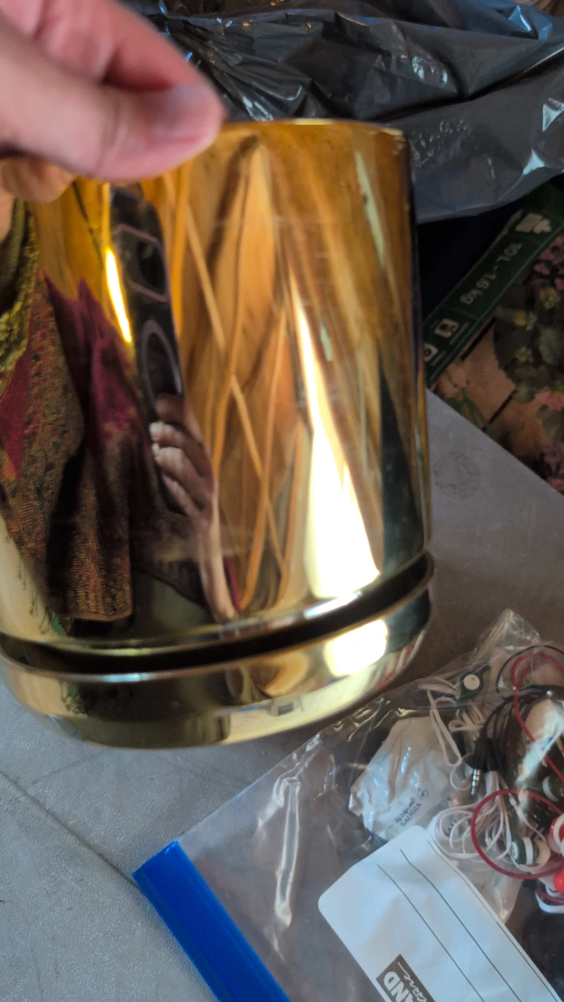 Gold metallic indoor planter - photo 4