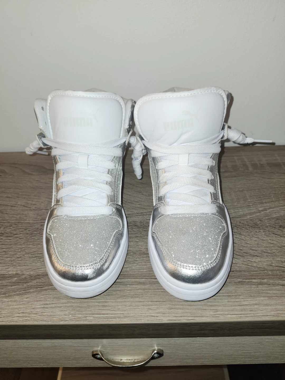 Puma High-Top Glitter Sneakers US Size 5