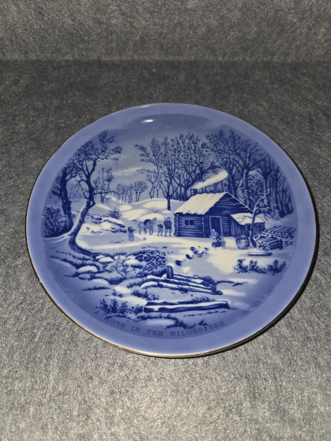 Currier & Ives A Home in the Wilderness Decorative Plate