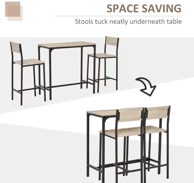 3-Piece Bar Stool and Table Set - photo 5