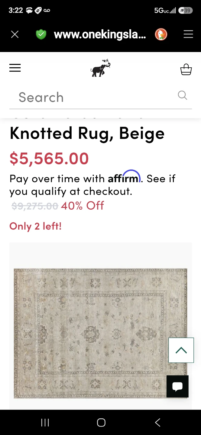 One Kings Lane Knotted Rug, Beige