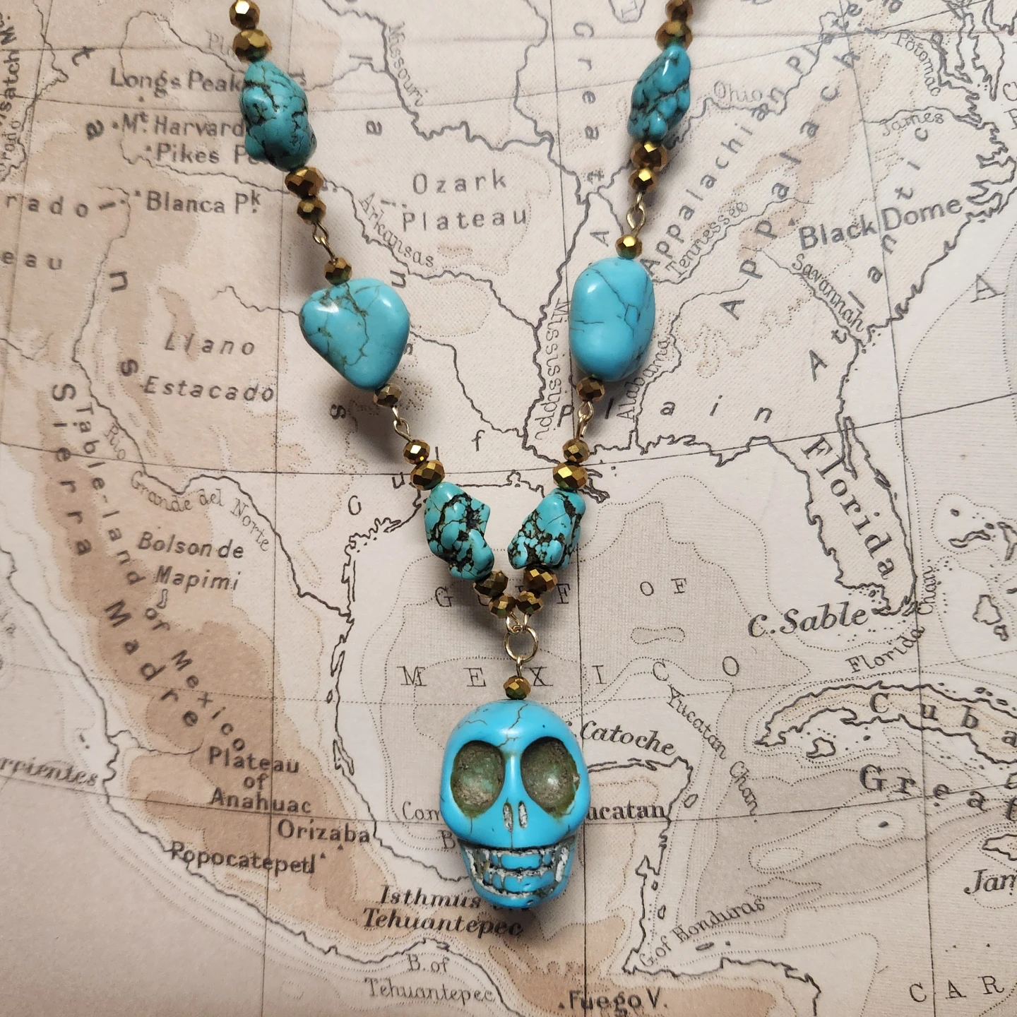 Turquoise Skull Jewellery Set - photo 2