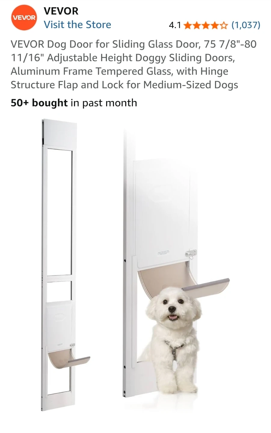 Sliding Glass Door Pet Door- Size Medium - photo 4