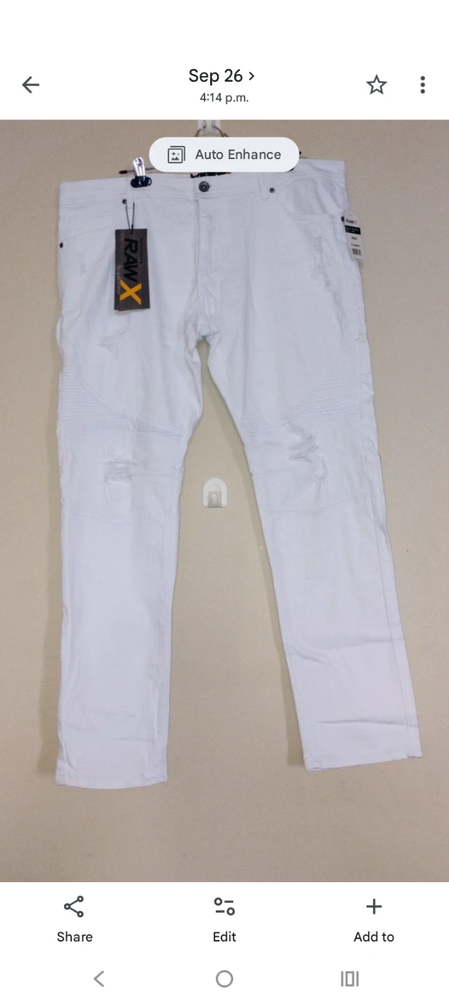 Raw X Skinny Jeans White Size 40