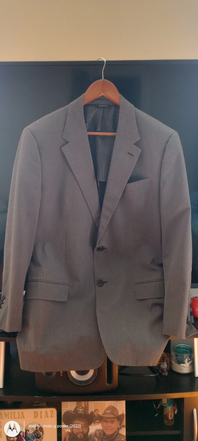 Prada Men's Gray Pinstripe Blazer - photo 2